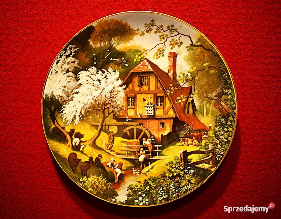 Stary Młyn Bob Hersey ozdobny talerz Porcelana i szkło kujawsko-pomorskie Chełmno