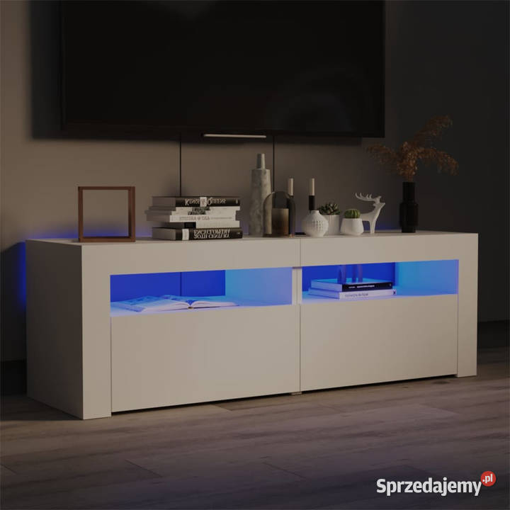 Szafka pod TV z oświetleniem LED biała 120x35x40 Warszawa sprzedam