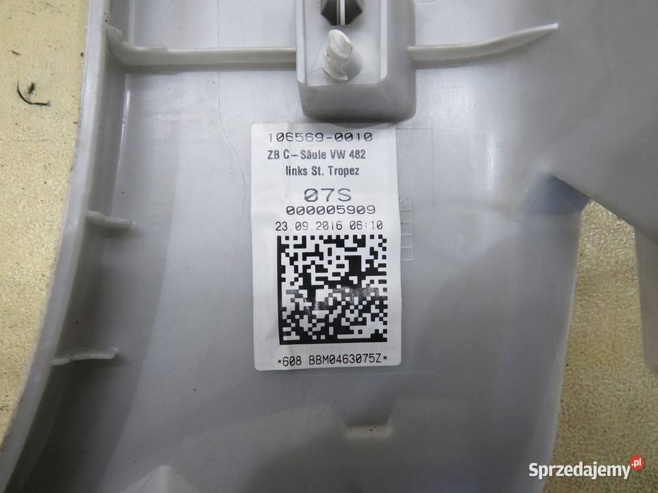 OSŁONA SŁUPKA LEWY TYŁ PASSAT B8 KOMBI 3G9867241