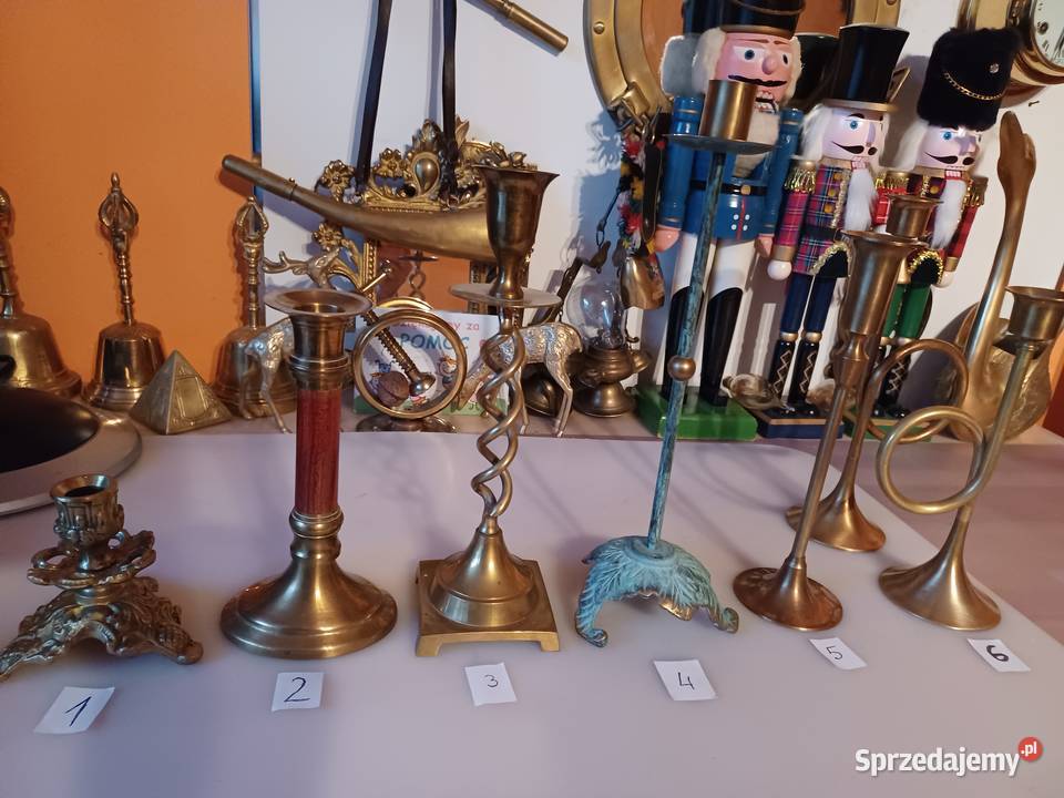 Mosiężne świecznik Wyprzedaż kolekcji