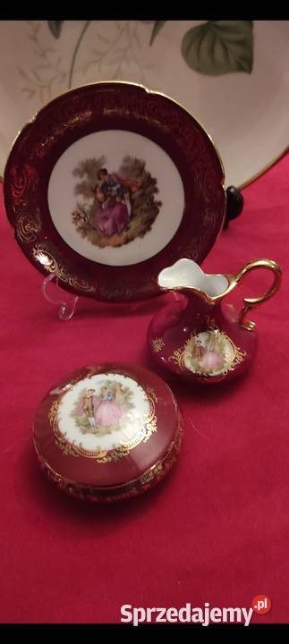PORCELAINE DE LIMOGES FRANCE Romantyczne scenki Pabianice
