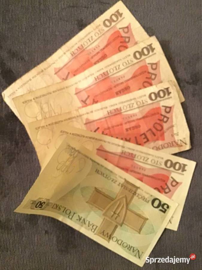 5 banknotów z PRL Warszawa sprzedam