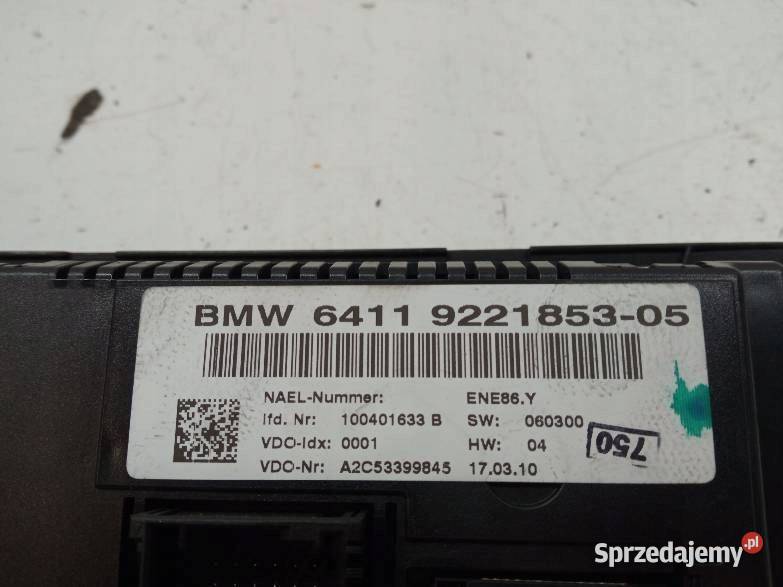 PANEL NAWIEWU 9221853 Bmw Seria 3 V 20052012 E90 osobowe