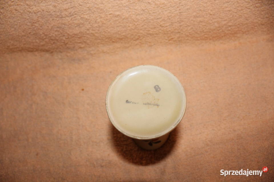 Wazonik z kwiatami Tułowice klepsydra lata 70 Chorzów