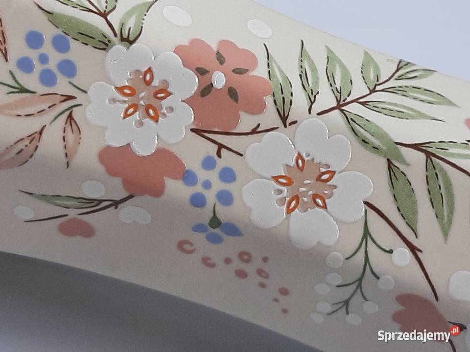 Piękny porcelanowy wazon sygnowany angielski