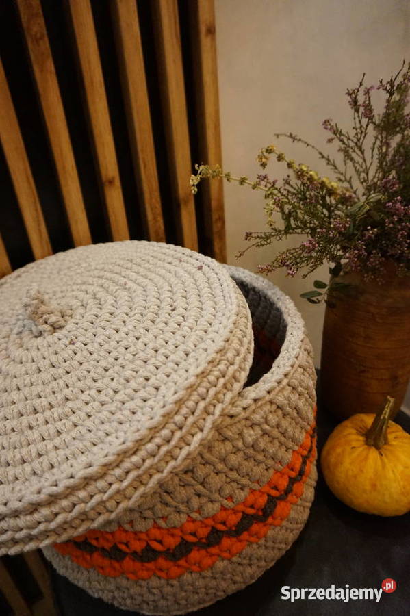 Kosz koszyk z pokrywką handmade Józefów