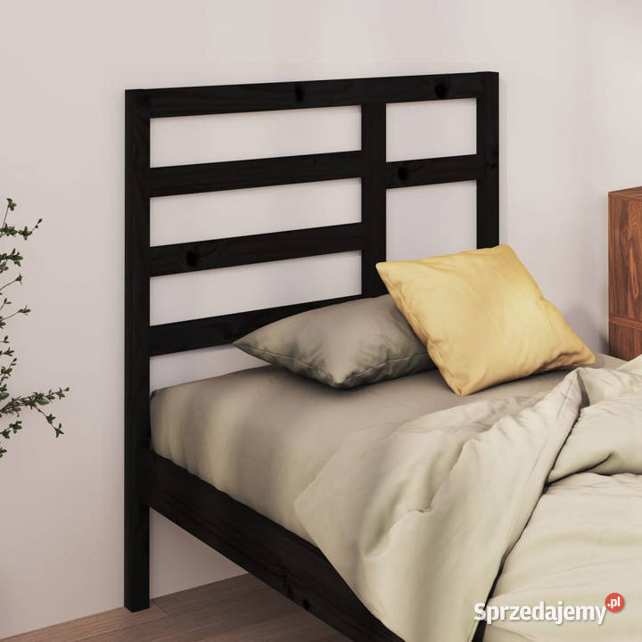 Wezgłowie łóżka czarne 81x4x104 lite drewno Meble mazowieckie sprzedam