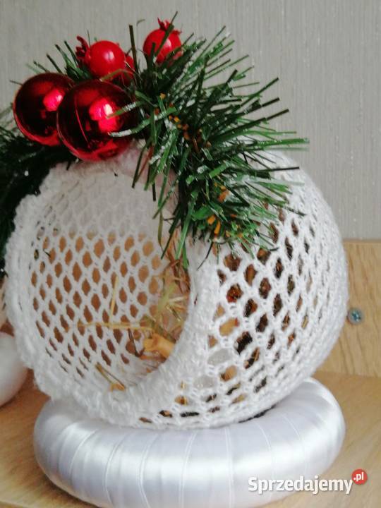 Stroik świąteczny szydelkowy Ozdoby świąteczne Katowice