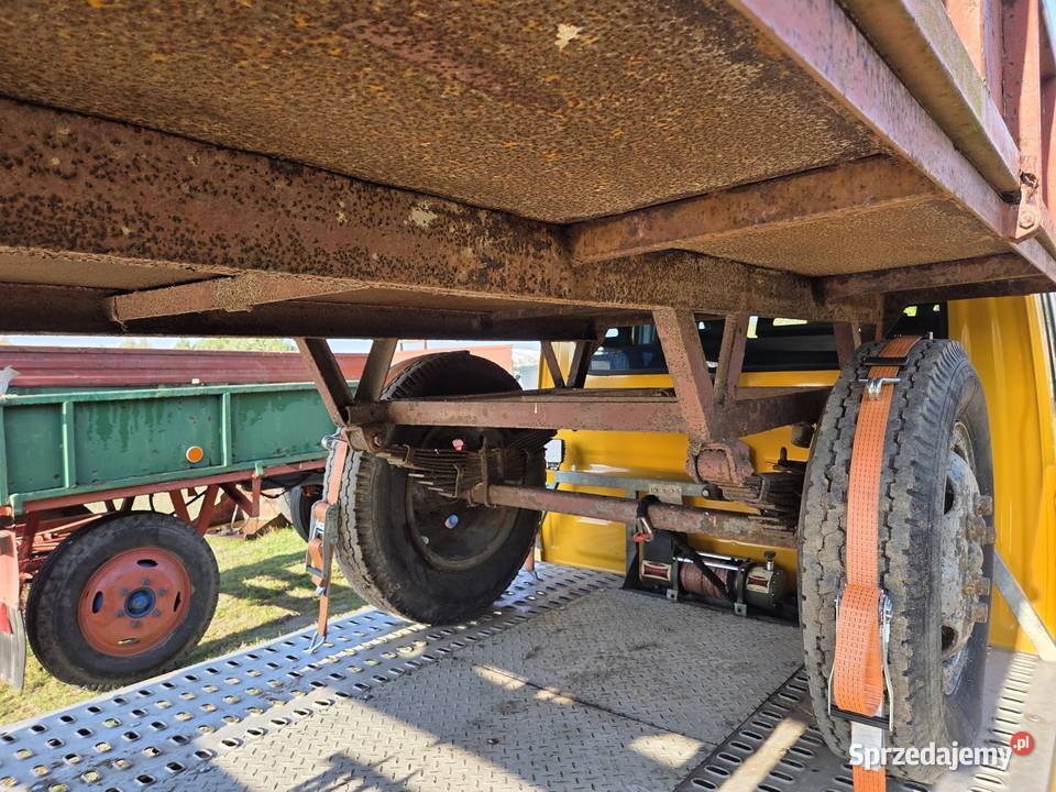 Przyczepa rolnicza 35t d44 sztywna transport uszkodzony Złoczew sprzedam