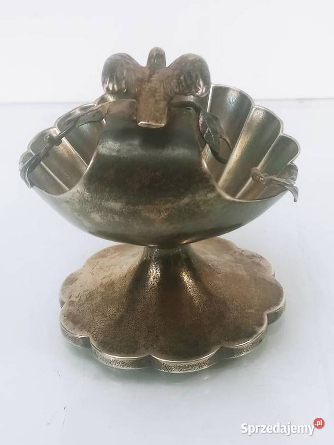 Solniczka Srebro pr 925 Ptaszek na Muszli Nowa Sól