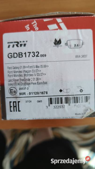 Klocki hamulcowe GDB1732 firmy TRW Warszawa