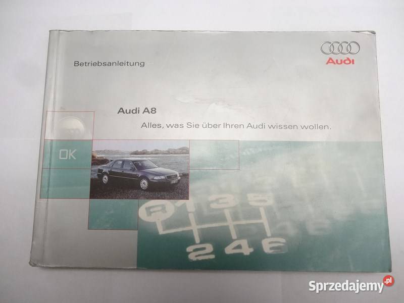AUDI A8 D2 ETUI FUTERAŁ INSTRUKCJA OBSŁUGI wielkopolskie Przemęt