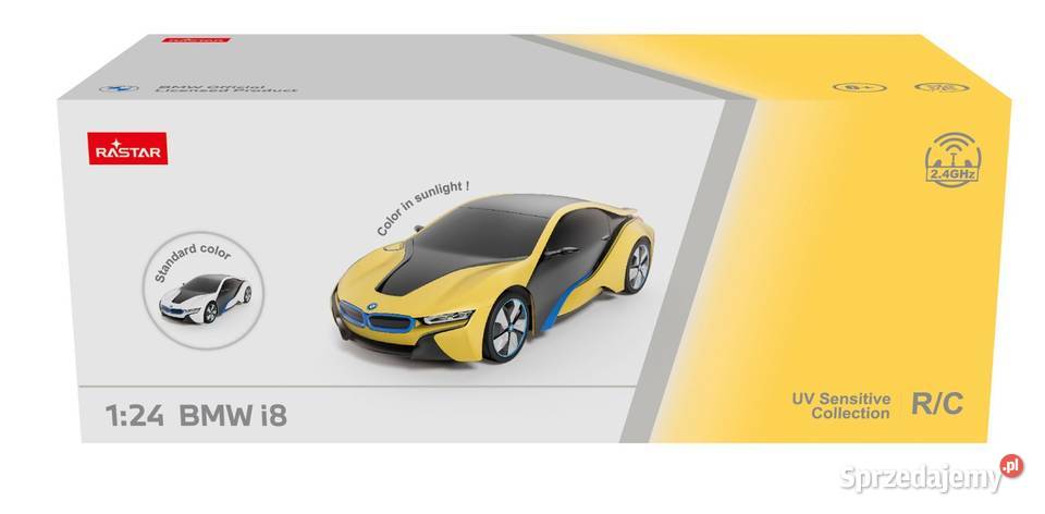 BMW i8 UV RC skala 124 Rastar 484004 samochód wielkopolskie