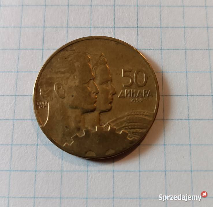 50 DINARÓW 1955 JUGOSŁAWIA Piszczac