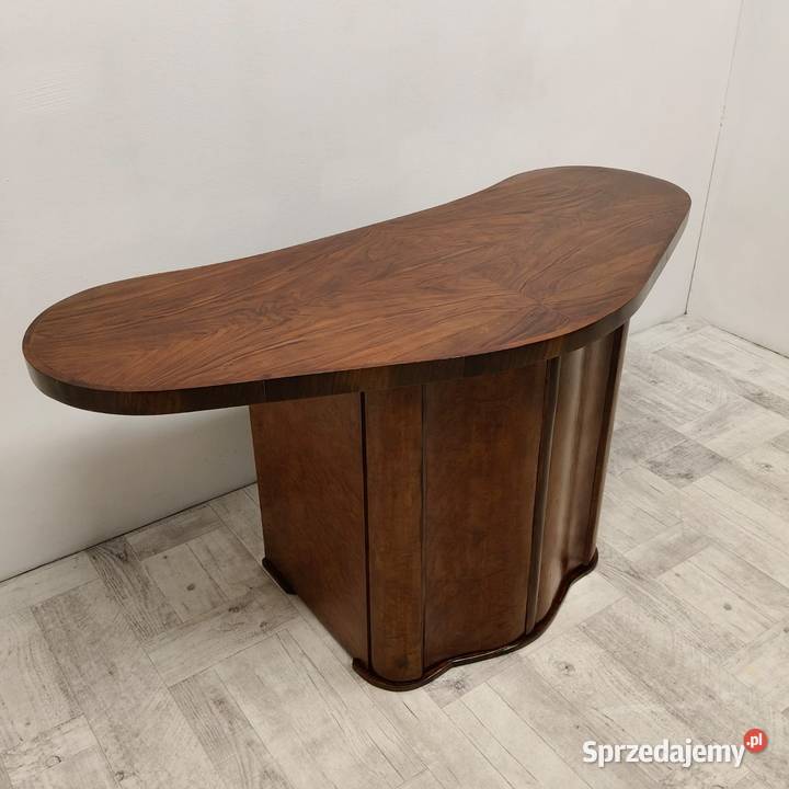 Biurko bumerang art deco design orzech lata 50te Radomsko