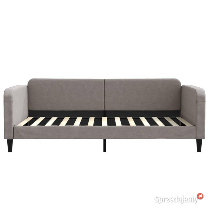 Sofa z materacem do spania kolor taupe tkanina