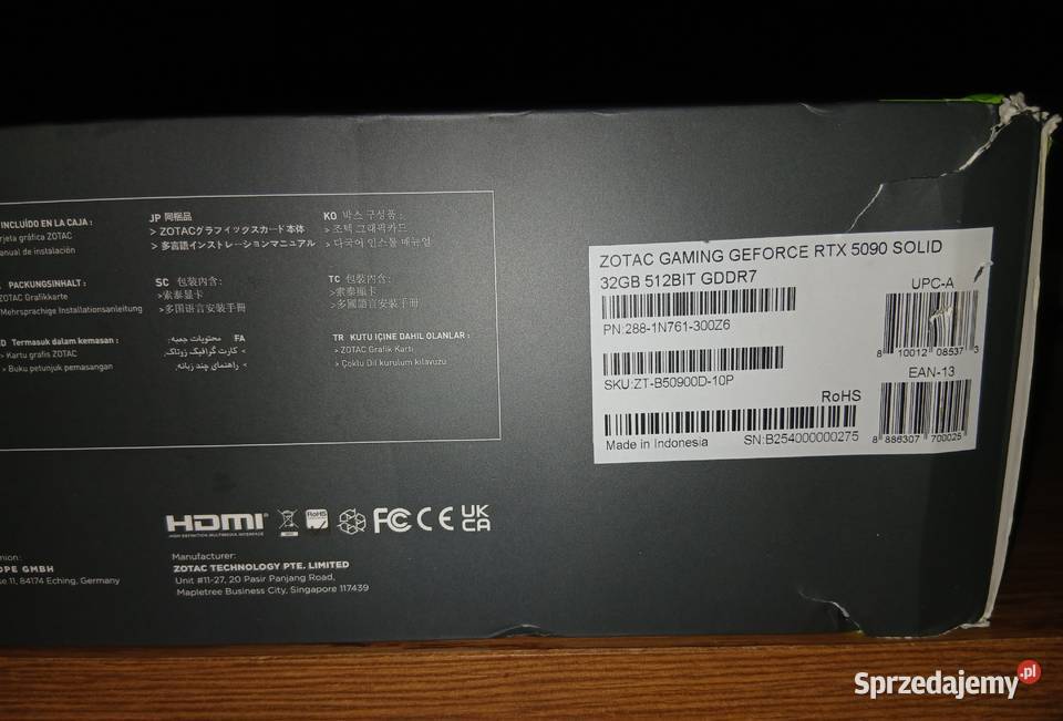 Geforce rtx 5090 zotac Mielec sprzedam