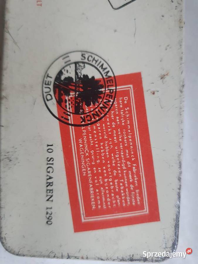 Metalowa puszka retro papierosach cygarach mazowieckie Warszawa