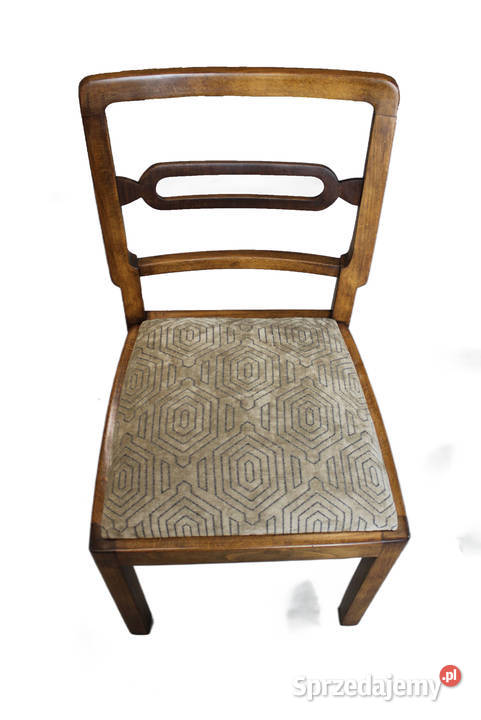 Komplet 5 krzeseł ART DECO renowacji zestaw Zielonka