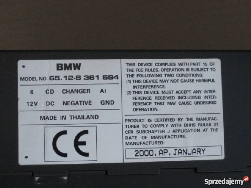 Zmieniarka BMW E39 E46 fabryczna 65128361584 Kalisz