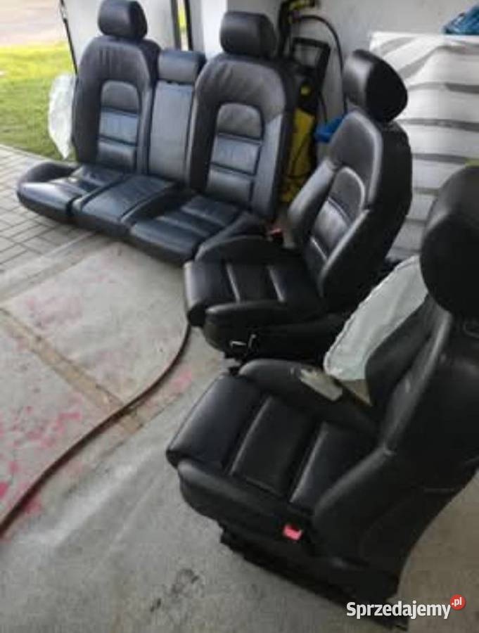 Siedzenia skórzane czarne AUDI A8 D3 przedlift Fotele i kanapy