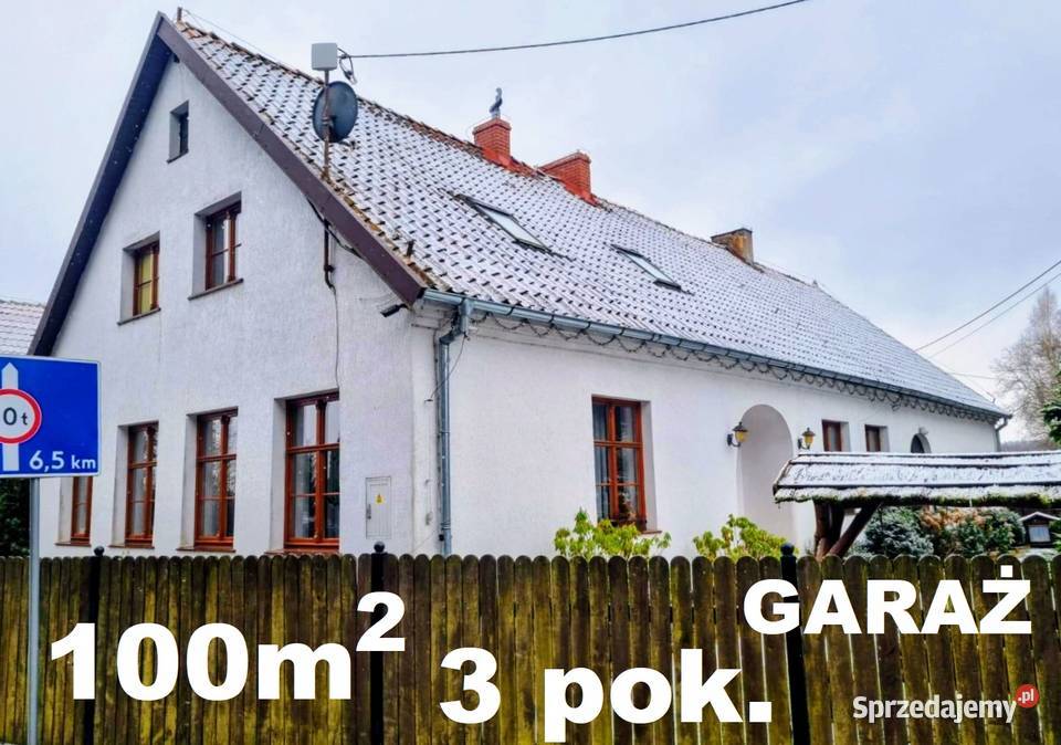 Mieszkanie pół domu na Warmii 100m2 garaż 40m2 warmińsko-mazurskie