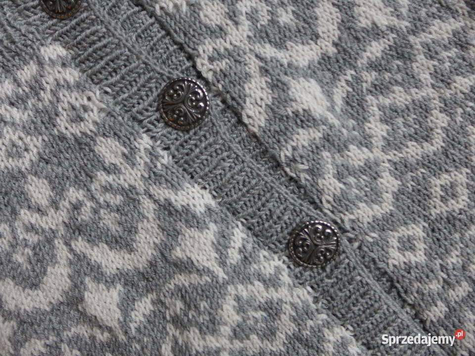 HANDMADE wełniany sweter ręcznie robiony Warszawa