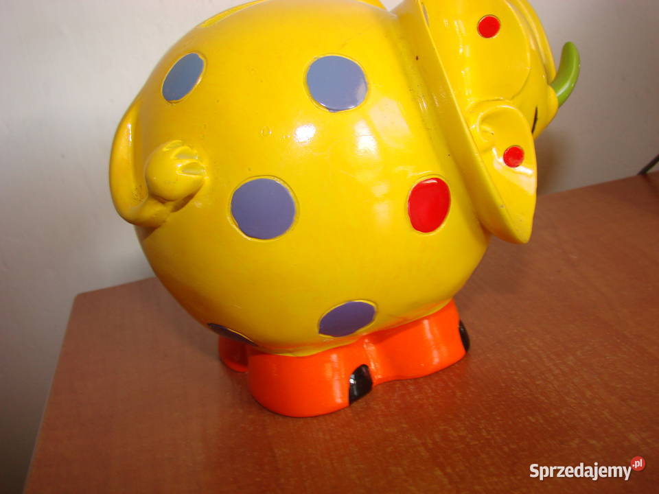 Słonik w kropki ceramiczna skarbonka pomorskie Pruszcz Gdański