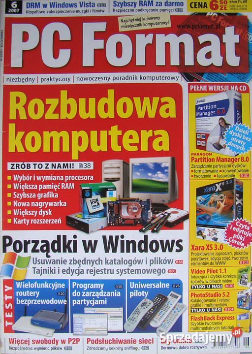 PC Format 1 322 2007 10 egz z dodatkami CD Limanowa sprzedam
