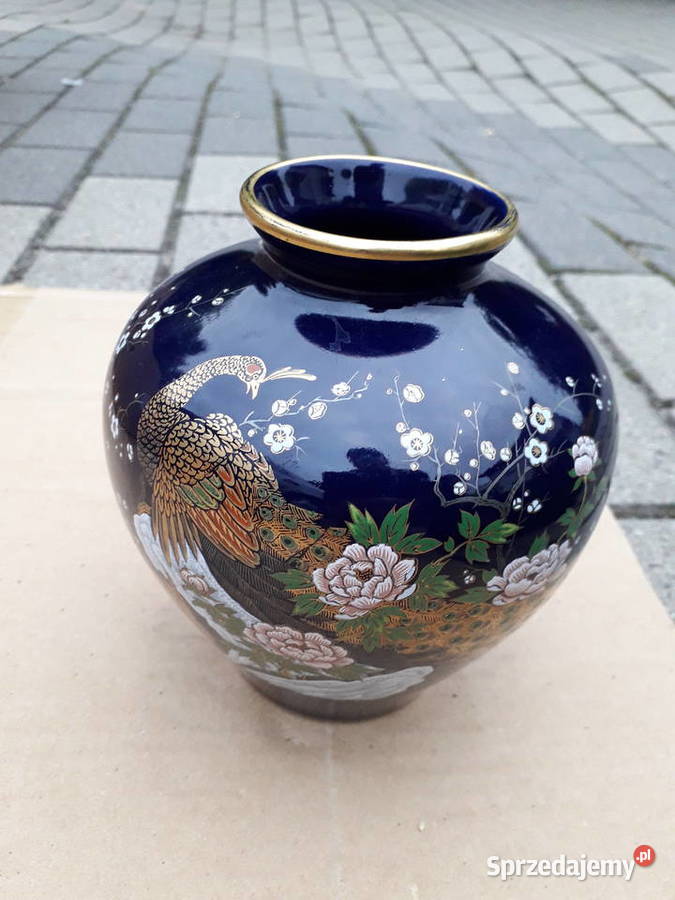 Orientalny niebieski wazon Wazony Warszawa