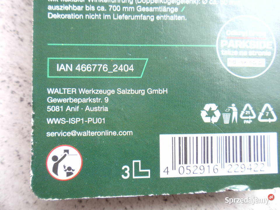 Parkside Lusterko warsztatowe inspekcyjne Pozostałe Łódź