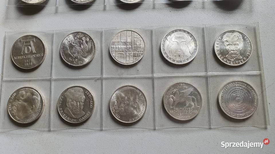 monety marki euro SREBRO niemcy monety Numizmatyka