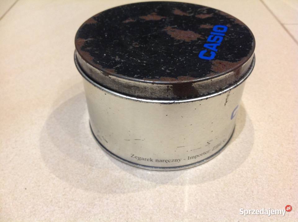 Stare Pudełko Metalowe CASIO Sygnowane Nowa Sól