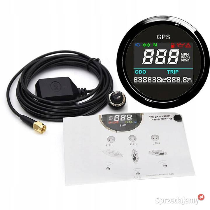 Prędkościomierz GPS licznik kilometrów cyfrowy Myszyniec