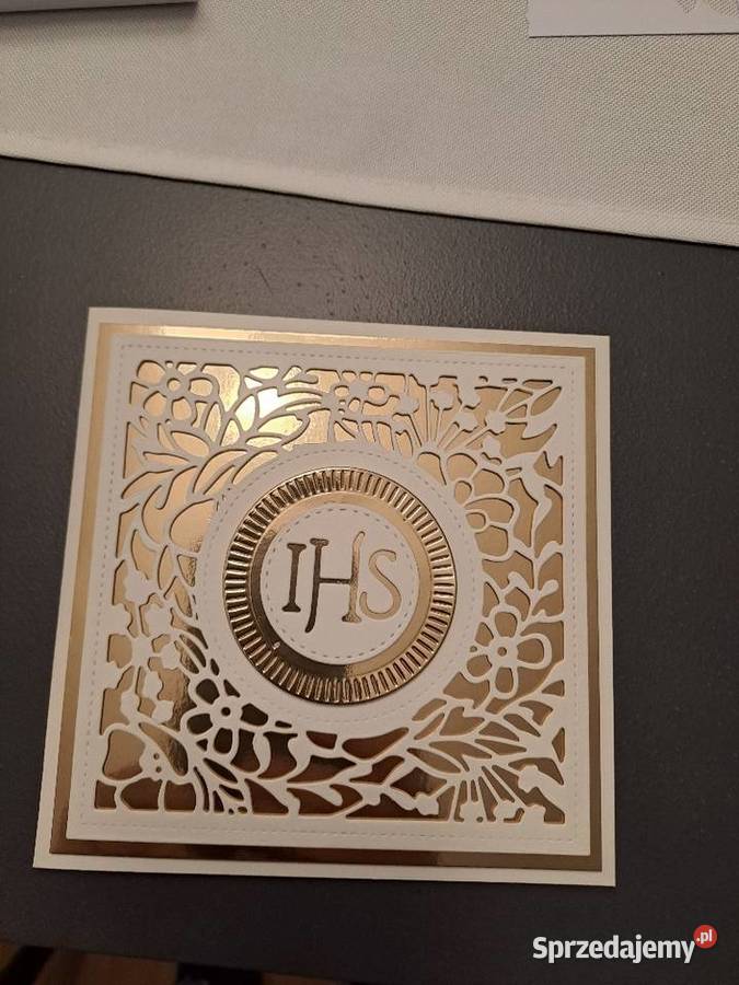 Kartka z okazji komunii w kopercie Rękodzieło