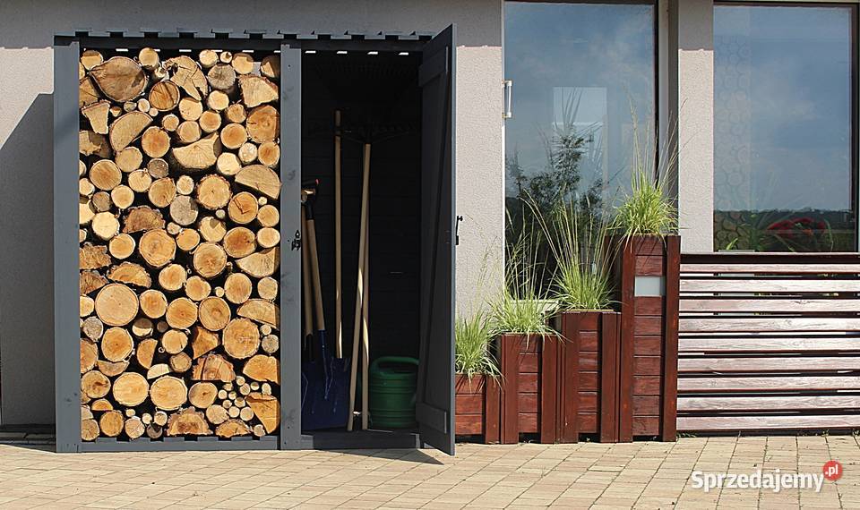 Drewutnia drewniana z domkiem narzędziowym Kielce