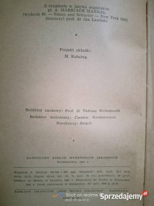 Podręcznik małżeństwa Stone książki unikat okazy Warszawa sprzedam