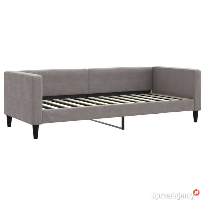 Sofa z materacem do spania kolor taupe tkanina Warszawa