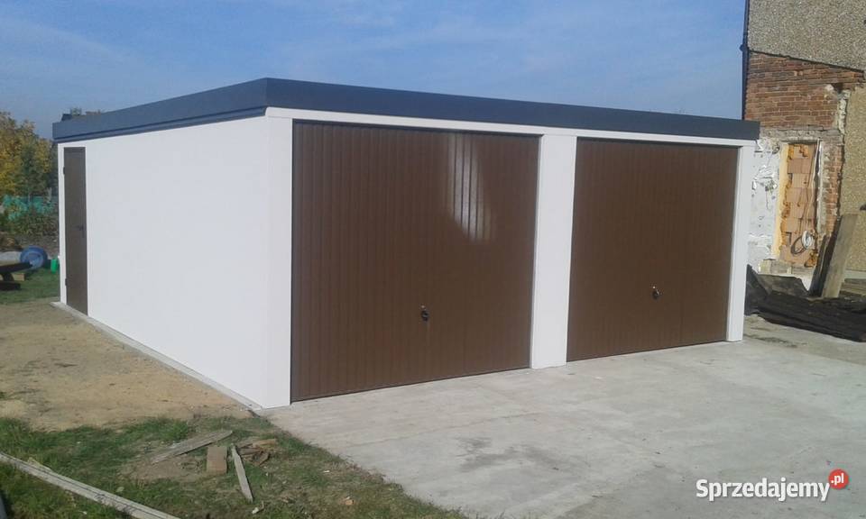 Garaż dwustanowiskowy blaszany tynkowanyRATY Kaczyce
