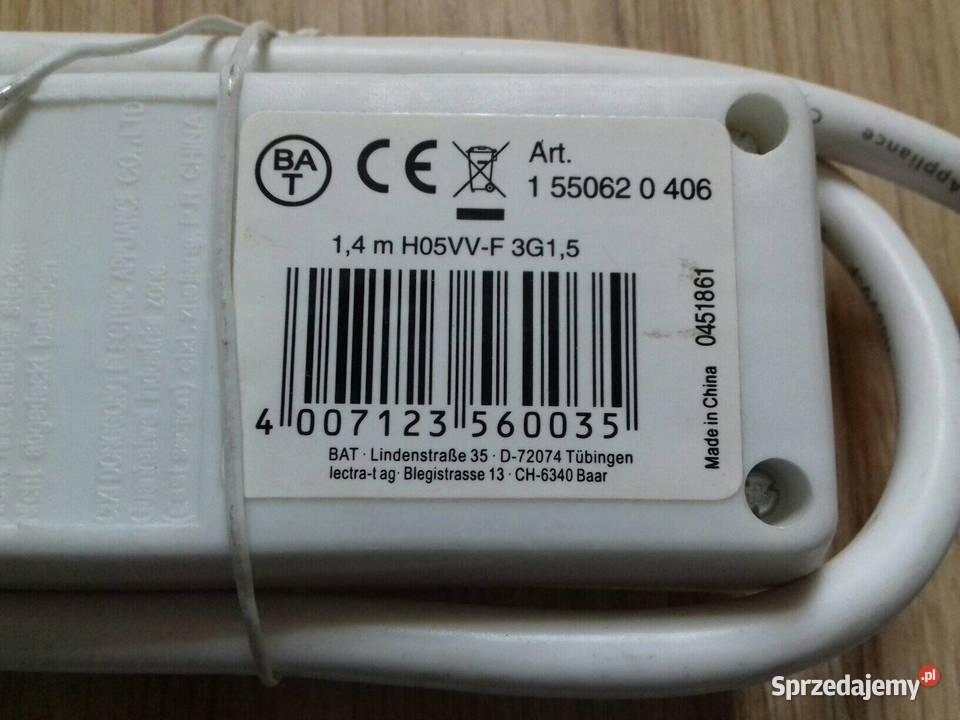 Przedłużacz elektryczny 230V 6 gniazd 16A 14m