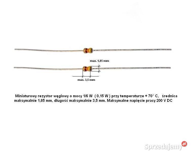 Rezystory do poduszek 91 Ohm 0165W 10 sztuk śląskie Rybnik