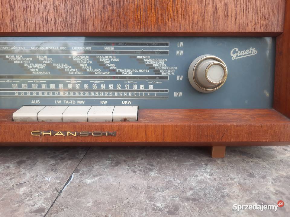 Stare radio radioodbiornik Graetz Chanson lata Tczew