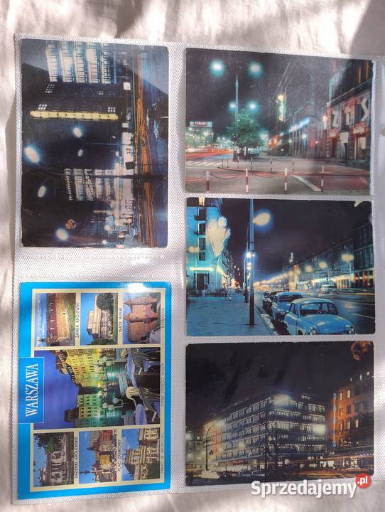 Pocztówki Warszawa Nocą 20 sztuk Zabrze sprzedam