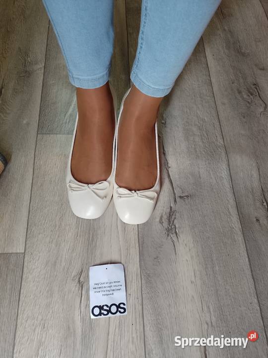 40 ASOS Białe kremowe czółenka wieczorowe z Kraków