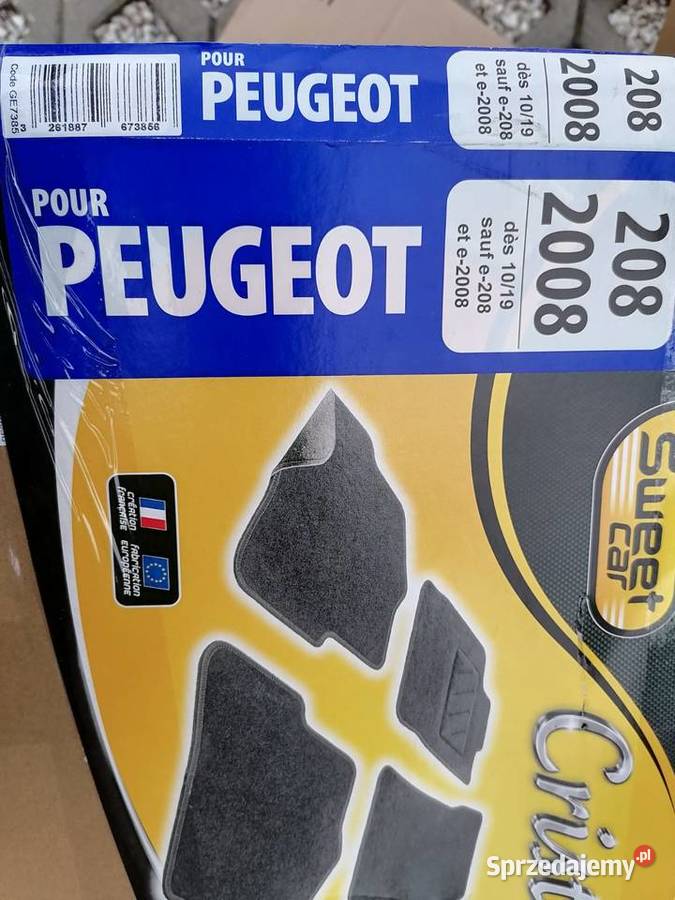dywaniki welurowe Peugeot e208 II 2008 2019 Gaszowice