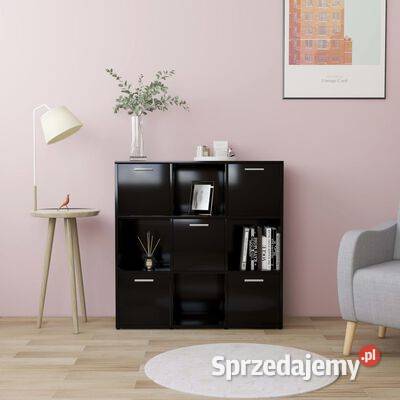 Regał na książki czarny 90x30x90 materiał mazowieckie Warszawa