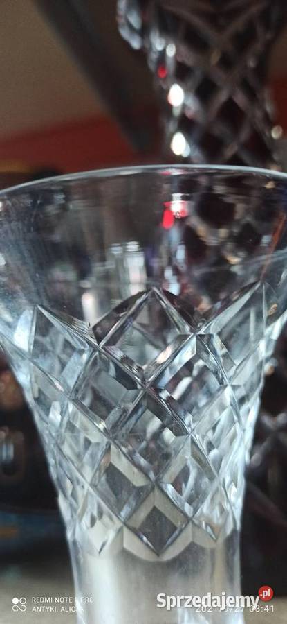 Wazon wazonik kryształowe szkło Szlifowanie w pomorskie