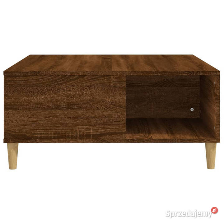 Stolik kawowy brązowy dąb 80x80x365 WM821099 Warszawa