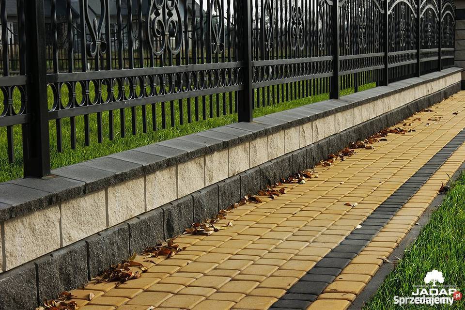 Pustak łupany cokołowy SZARY ogrodzenie bloczki Kraków