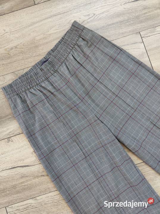 Szerokie spodnie w kratę Vintage Marks Spencer Jasło
